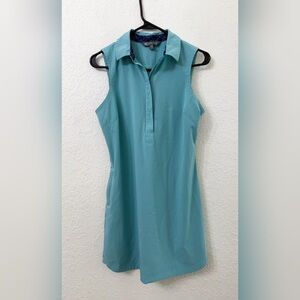 Title Nine Aqua and Navy Pocket Performance Dress - S